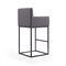 Manhattan Comfort Ambassador Barstool in Grey and Black (Set of 2) 2-BS017-GY - alternate 7
